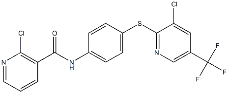 2-chloro-N-(4-{[3-chloro-5-(trifluoromethyl)-2-pyridinyl]sulfanyl}phenyl)nicotinamide Struktur