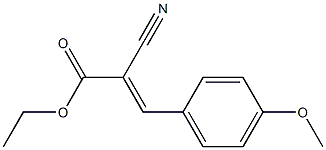 ethyl (E)-2-cyano-3-(4-methoxyphenyl)-2-propenoate Struktur