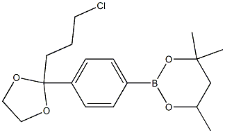 2-{4-[2-(3-Chloropropyl)-1,3-dioxolan-2-yl]phenyl}-4,4,6-trimethyl-1,3,2-dioxaborinane Struktur