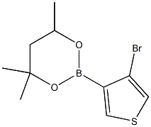 2-(4-Bromo-3-thienyl)-4,4,6-trimethyl-1,3,2-dioxaborinane Struktur