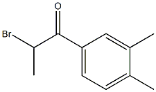 2-bromo-1-(3,4-dimethylphenyl)propan-1-one Struktur