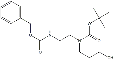 (2-Benzyloxycarbonylamino-propyl)-(3-hydroxy-propyl)-carbamic acid tert-butyl ester Struktur