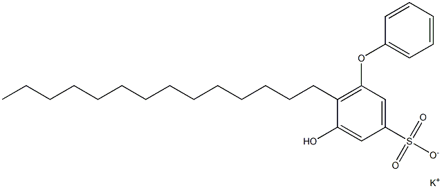 5-Hydroxy-6-tetradecyl[oxybisbenzene]-3-sulfonic acid potassium salt Struktur