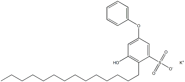 5-Hydroxy-4-tetradecyl[oxybisbenzene]-3-sulfonic acid potassium salt Struktur