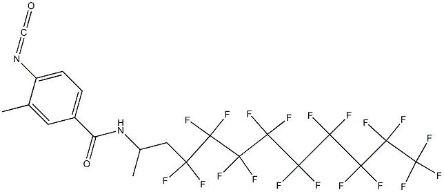 4-Isocyanato-3-methyl-N-[2-(nonadecafluorononyl)-1-methylethyl]benzamide Struktur