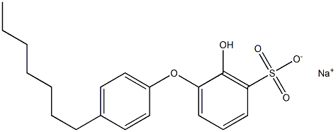 2-Hydroxy-4'-heptyl[oxybisbenzene]-3-sulfonic acid sodium salt Struktur