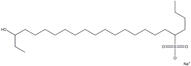 21-Hydroxytricosane-5-sulfonic acid sodium salt Struktur