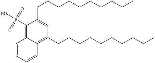 2,4-Didecyl-1-naphthalenesulfonic acid Struktur