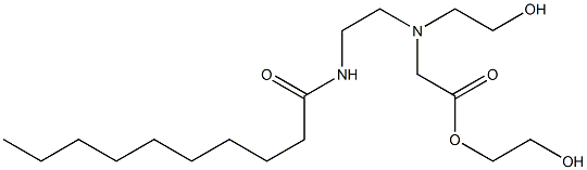 [N-(2-Decanoylaminoethyl)-N-(2-hydroxyethyl)amino]acetic acid 2-hydroxyethyl ester Struktur