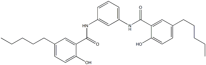 N,N'-Bis(5-pentylsalicyloyl)-m-phenylenediamine Struktur