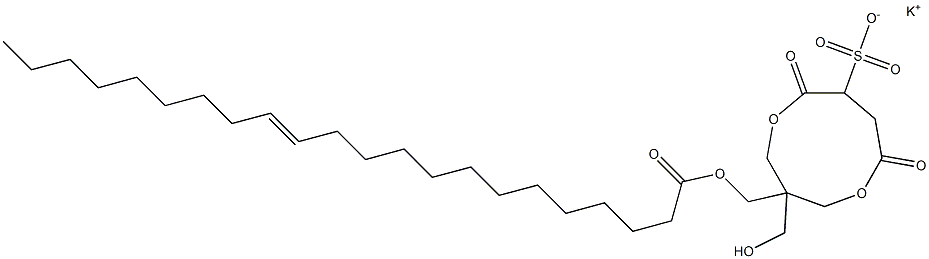 1-[[[(E)-1-Oxo-13-docosen-1-yl]oxy]methyl]-1-(hydroxymethyl)-4,7-dioxo-3,8-dioxacyclononane-6-sulfonic acid potassium salt Struktur