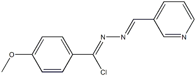 3-Pyridinecarbaldehyde [chloro(4-methoxyphenyl)methylene]hydrazone Struktur