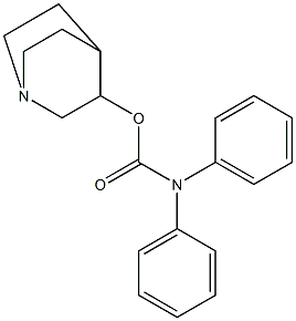 N,N-Diphenylcarbamic acid 3-quinuclidinyl ester Struktur