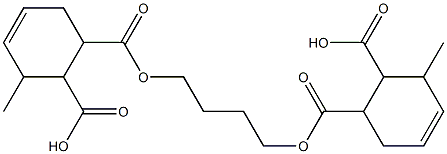 6-[4-(2-Carboxy-3-methyl-4-cyclohexenylcarbonyloxy)butoxycarbonyl]-2-methyl-3-cyclohexene-1-carboxylic acid Struktur