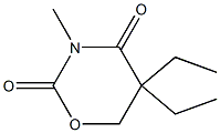 5,6-Dihydro-5,5-diethyl-3-methyl-2H-1,3-oxazine-2,4(3H)-dione Struktur