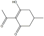 2-Acetyl-5-methyl-3-hydroxy-2-cyclohexen-1-one Struktur