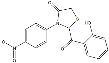 2-(2-Hydroxybenzoyl)-3-(4-nitrophenyl)thiazolidin-4-one Struktur