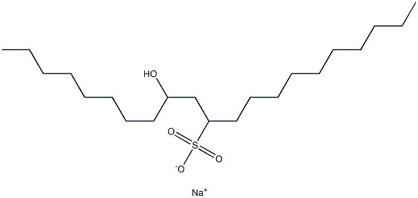 9-Hydroxyhenicosane-11-sulfonic acid sodium salt Struktur