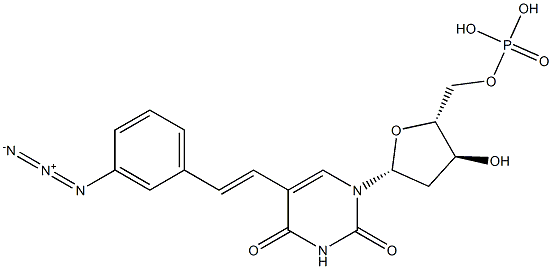 5-[(E)-3-Azidostyryl]-2'-deoxyuridine 5'-phosphoric acid Struktur