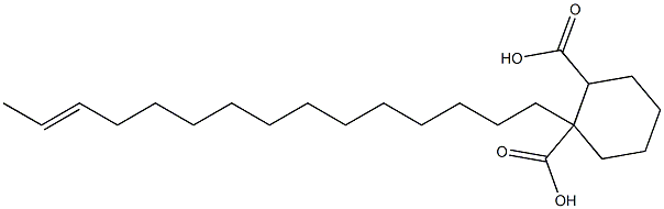 Cyclohexane-1,2-dicarboxylic acid hydrogen 1-(13-pentadecenyl) ester Struktur