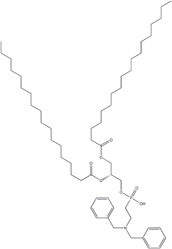 [R,(+)]-1,2,3-Propanetriol 1,2-distearate 3-[[2-(dibenzylamino)ethyl] phosphonate] Struktur