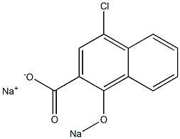 4-Chloro-1-sodiooxy-2-naphthoic acid sodium salt Struktur