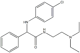 2-(p-Chloroanilino)-N-[2-(diethylamino)ethyl]-2-phenylacetamide Struktur