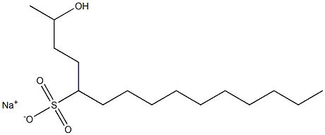 2-Hydroxypentadecane-5-sulfonic acid sodium salt Struktur