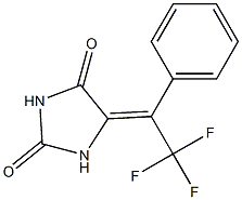 5-(1-Phenyl-2,2,2-trifluoroethylidene)imidazolidine-2,4-dione Struktur