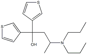 3-(Dipropylamino)-1,1-di(3-thienyl)-1-butanol Struktur