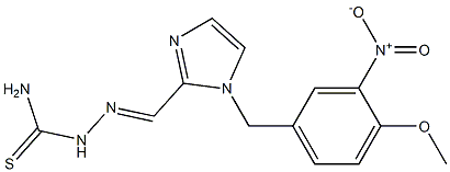 1-(3-Nitro-4-methoxybenzyl)-1H-imidazole-2-carbaldehyde thiosemicarbazone Struktur