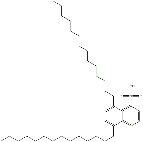 5,8-Ditetradecyl-1-naphthalenesulfonic acid Struktur