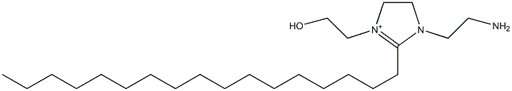 1-(2-Aminoethyl)-2-heptadecyl-4,5-dihydro-3-(2-hydroxyethyl)-1H-imidazol-3-ium Struktur