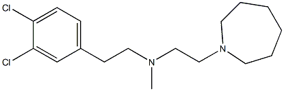 2-(3,4-Dichlorophenyl)-N-[2-[(hexahydro-1H-azepin)-1-yl]ethyl]-N-methylethanamine Struktur