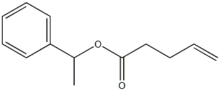 4-Pentenoic acid 1-phenylethyl ester Struktur