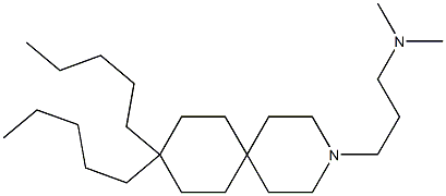 9,9-Dipentyl-3-(3-dimethylaminopropyl)-3-azaspiro[5.5]undecane Struktur