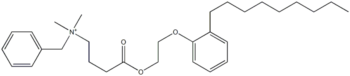 N,N-Dimethyl-N-benzyl-N-[3-[[2-(2-nonylphenyloxy)ethyl]oxycarbonyl]propyl]aminium Struktur