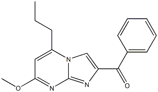 2-Benzoyl-5-propyl-7-methoxyimidazo[1,2-a]pyrimidine Struktur