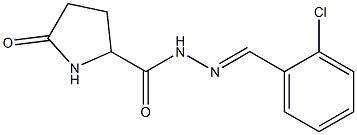 N'-(2-Chlorobenzylidene)2-oxopyrrolidine-5-carbohydrazide Struktur