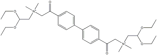 2,2'-[1,1'-Biphenyl-4,4'-diyl]bis[N-(2,2-diethoxyethyl)-N,N-dimethyl-2-oxoethanaminium] Struktur