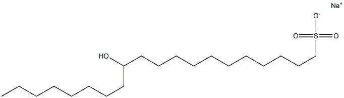 12-Hydroxyicosane-1-sulfonic acid sodium salt Struktur