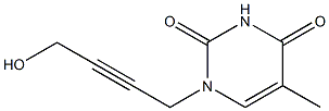 1-(4-Hydroxy-2-butynyl)thymine Struktur