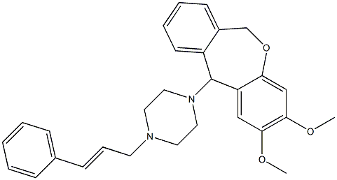 11-(4-Cinnamyl-1-piperazinyl)-2,3-dimethoxy-6,11-dihydrodibenz[b,e]oxepin Struktur