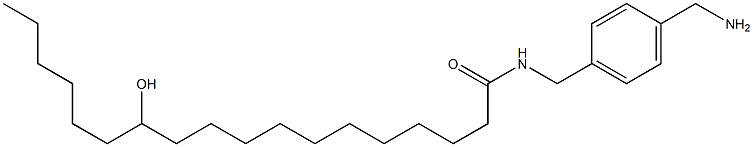 12-Hydroxy-N-(4-aminomethylbenzyl)stearamide Struktur