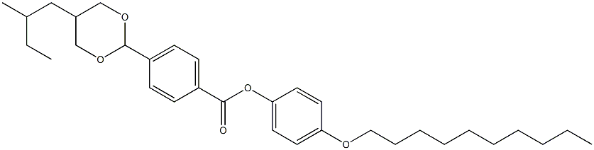 4-[5-(2-Methylbutyl)-1,3-dioxan-2-yl]benzoic acid 4-(decyloxy)phenyl ester Struktur