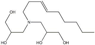 3,3'-(3-Nonenylimino)bis(propane-1,2-diol) Struktur