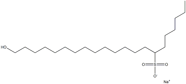 21-Hydroxyhenicosane-7-sulfonic acid sodium salt Struktur