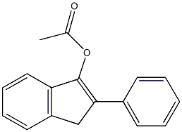 Acetic acid (2-phenyl-3H-inden-1-yl) ester Struktur