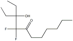 3-Ethyl-4,4-difluoro-3-hydroxy-5-undecanone Struktur