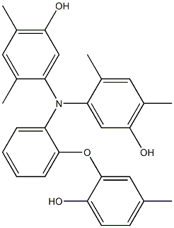 N,N-Bis(5-hydroxy-2,4-dimethylphenyl)-2-(2-hydroxy-5-methylphenoxy)benzenamine Struktur